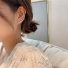 Non-matching Alloy Star Earring 1 Pair - 925 Silver - One Size