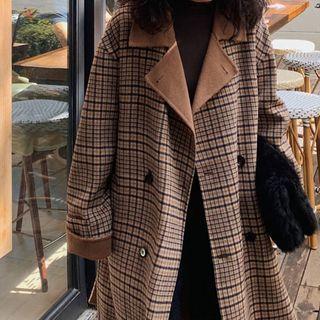 Retro Medium Long Long-sleeve Jacket As Shown In Figure - One Size