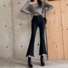 Slim-fit Boot-cut Cropped Jeans