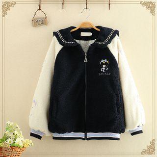 Bear Embroidered Padded Jacket