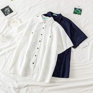 Short Sleeve Boyfriend Shirt