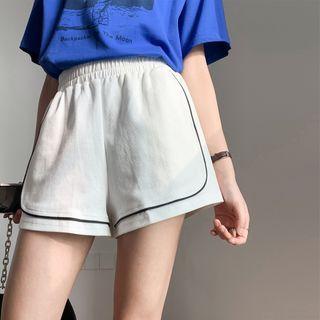 High-waist Two Tone Wide Leg Shorts