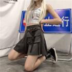 Asymmetrical Cargo A-line High-waist Skort
