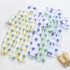 Cold-shoulder Short-sleeve A-line Dress