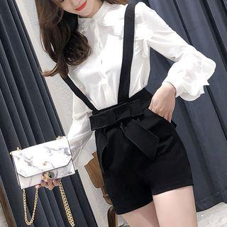 Suspender Shorts / Ruffle Shirt / Set