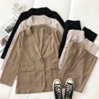 Set:long-sleeve Blazer + High-waist Pants