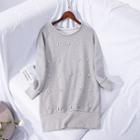 Faux Pearl Accent Long Pullover