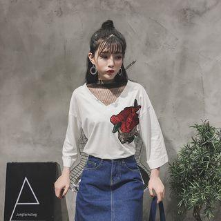 Mesh Panel Applique Top
