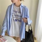 Long-sleeve Plain Shirt / Short-sleeve Printed T-shirt