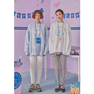 Pingpong Club Letter Print Sweatshirt