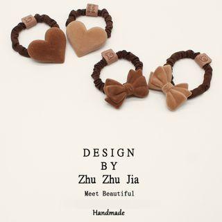 Heart / Bow Hair Tie