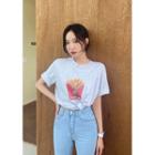 French Fries Print T-shirt