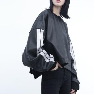 Loose-fit Faux-leather Top
