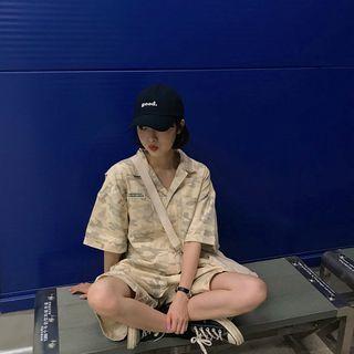 Short-sleeve Camouflage Playsuit