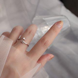 925 Sterling Silver Arrow Open Ring Silver - One Size