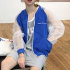 Embroidered Organza Panel Light Jacket