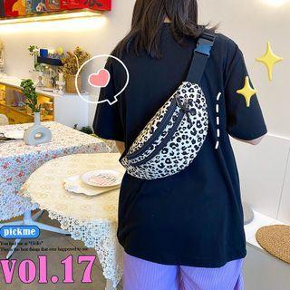 Leopard Print Lightweight Sling Bag
