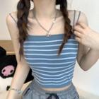 Striped Padded Knit Camisole Top