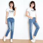Embroidered Washed Slim-fit Jeans