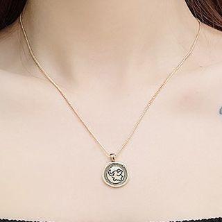 Elephant Pendant Alloy Necklace Gold - One Size