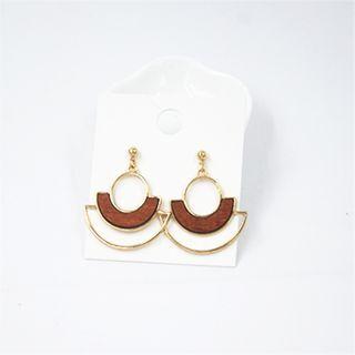 Alloy & Wooden Dangle Earring