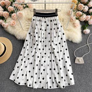 Print Button A-line Skirt (multiple Designs)