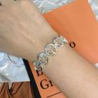 Sterling Silver Bracelet Sl0478 - Silver - One Size