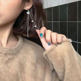 Star Dangle Chain Earring Set