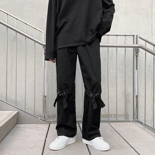 Plain Strappy Loose Fit Pants