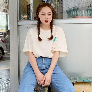 Surf Letter Back Oversize T-shirt