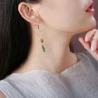 Agate Floral Dangle Earring