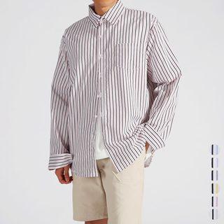 Couple Over-fit Striped Shirt
