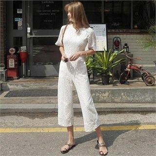Laced Cropped Jumpsuit
