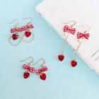Gingham Bow Drop Earring