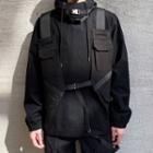 Plain Cargo Vest Black - One Size