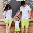 Family Matching Set: Dotted Short-sleeve T-shirt + Shorts