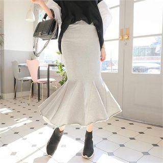 Band-waist Long Cotton Mermaid Skirt
