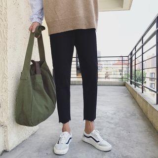 Frayed Slim-cut Jeans