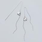 925 Sterling Silver Clover Fringed Earring 1 Pair - S925 Silver - One Size