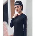 Contrast Trim Long-sleeve Sports Top