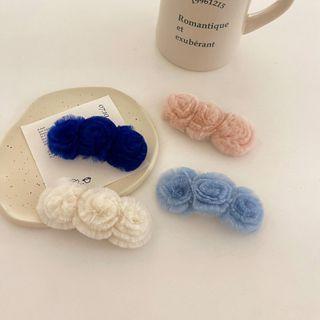 Flower Chenille Hair Clip