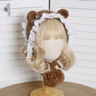 Bow Lace Knit Headpiece