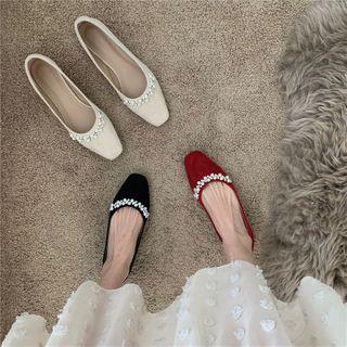 Rhinestone Low-heel Shoes