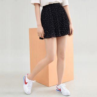 Polka Dot Ruffle Chiffon Skirt