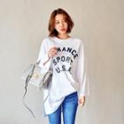Long-sleeve Letter Print T-shirt