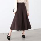 Cropped Woolen Wide Leg Pants