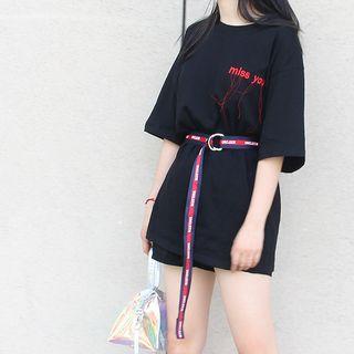 Lettering Canvas Belt