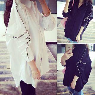 Loose-fit Contrast-trim Shirt