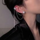 Rhinestone Ear Cuff Drop Earring 1 Pc - As Shown In Figure - One Size