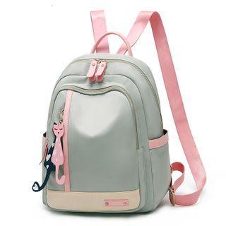 Faux Leather Cat Detail Backpack